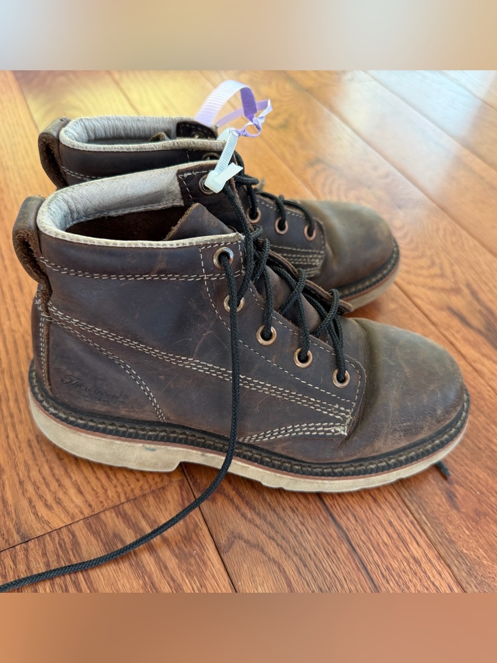 Thorogood Tucker Brown Leather Lace-Up Ankle Boots - Durable Everyday Style